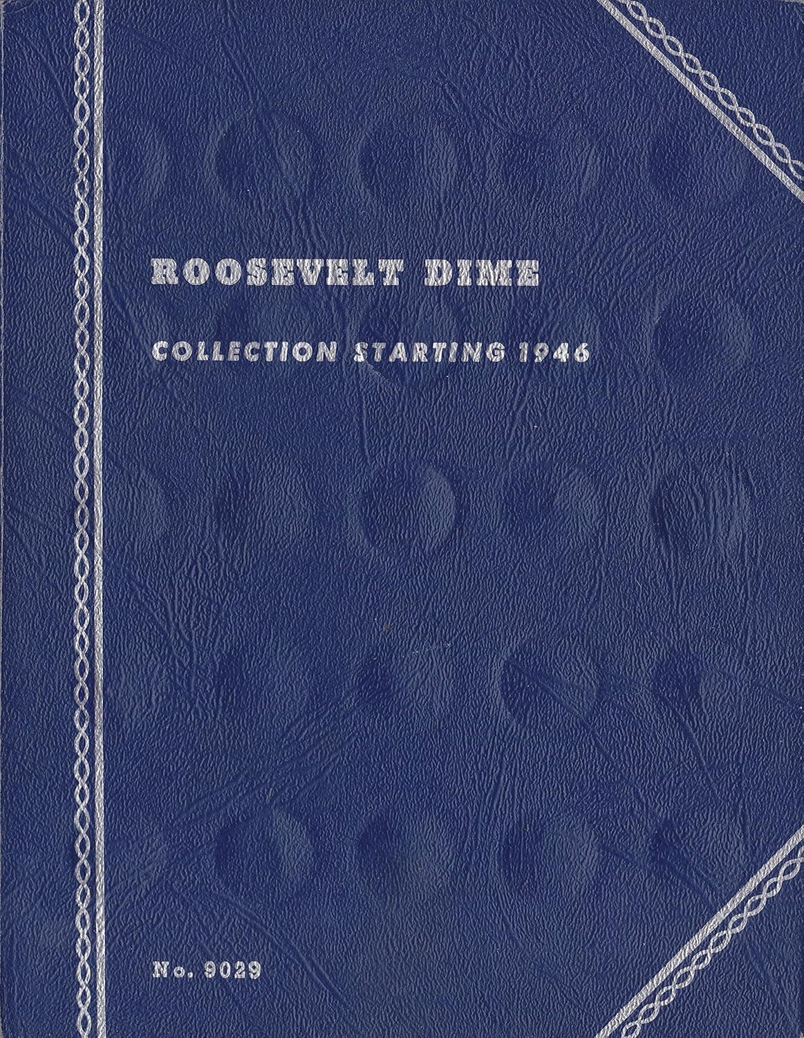 1946-DATE 1956 Roosevelt Dime trifold Whitman No 9029 COIN; Album, Binder, Board, Card, Collection, Folder, Holder, Page, Portfolio, Publication, Set, Volume