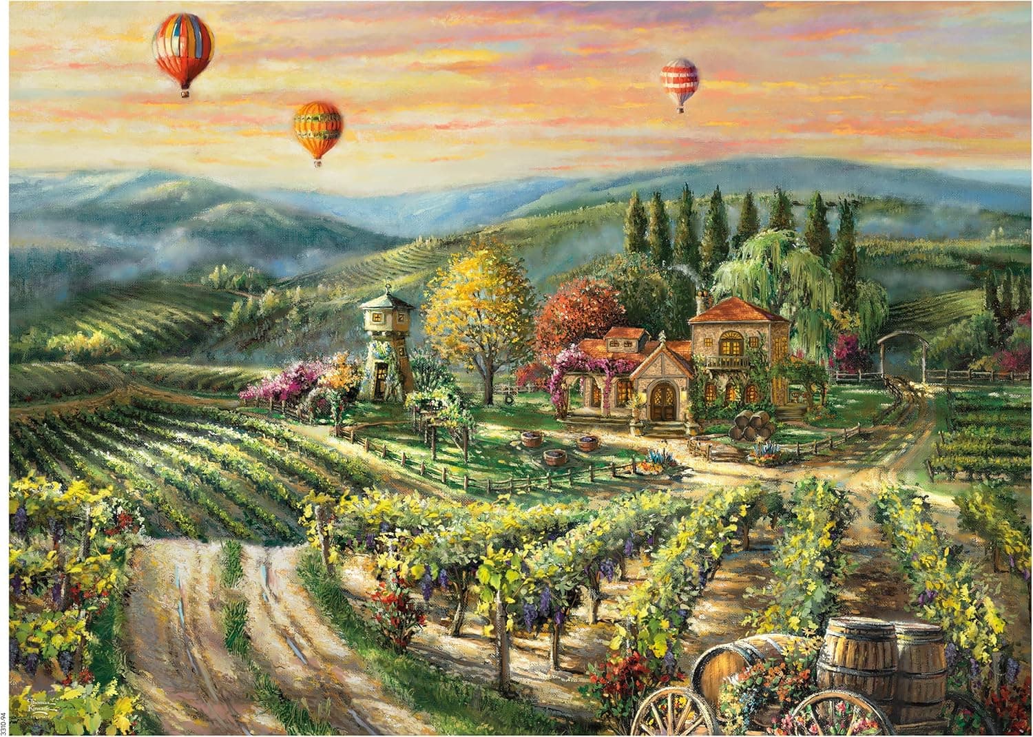 Ceaco - Thomas Kinkade - Peaceful Valley Vineyard - 1000 Piece Jigsaw Puzzle