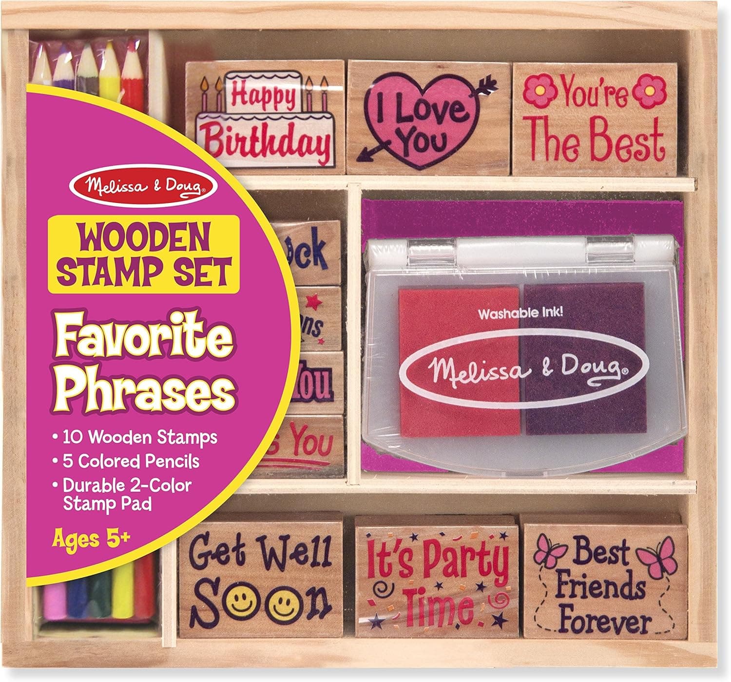 Melissa & Doug Favorite Phrases Stamp Set