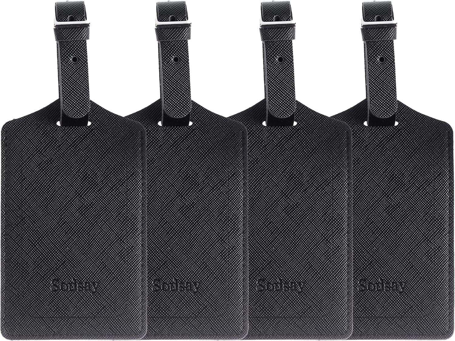 Sodsay Leather Luggage Tag Baggage Bag Travel Tags 4 pcs Set