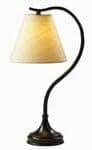 Office Depot Christopher Lowell Country Shepherds Hook 25" Desk Lamp, Matte Brown/White