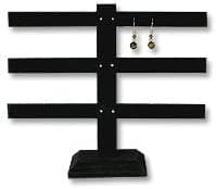 Earring Stand T Bar 3-Tier Black Earring Jewelry Display