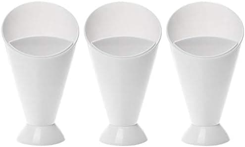 Amosfun 3pcs Plastic French Fries Cup Salad Cup Charcuterie Holder French Fry Cone Ketchup Dipping Cups PP Cups for Home Restaurant Bar