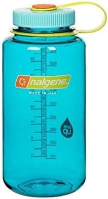 Nalgene Tritan Wide Mouth BPA-Free Water Bottle, 32 Oz, Cerulean