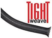 Techflex PTT0.75BK25 Tight Weave 3/4-inch Braided Cable Sleeve, Black - 25 Foot
