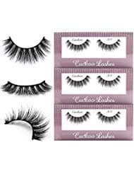 Cuckoo False Eyelashes 3D Faux Mink Lashes Korea PBT Fiber Reuseable Natural False Lashes 100% handmade - 301 (3Pairs)