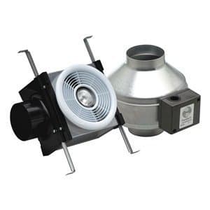 Fantech PB110F Series Flourescent Grille Lamp Width 13, Height 15, Depth 19, USA, Inline Bath Fan Kit, Low Noise (Low Sone), 110 CFM, Remote Mount Fan, Flourescent Grille Lamp