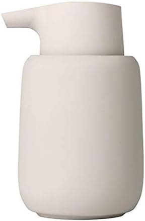 Blomus Sono Soap Dispenser Ceramic Plastic Silicone Moonbeam Height 14 cm Depth 9.5 cm Diameter 8.5 V 0.25 L