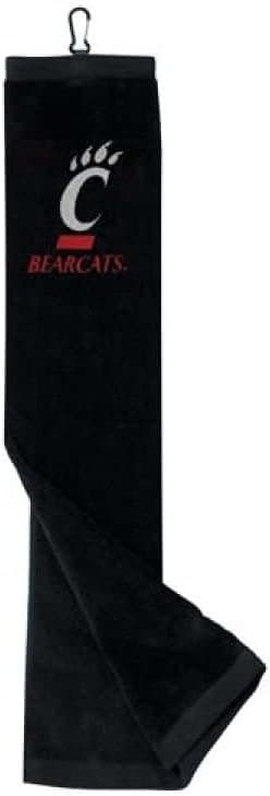 Team Golf NCAA Embroidered Golf Towel, Checkered Scrubber Design, Embroidered Logo