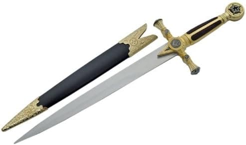 SZCO Supplies Masonic Dagger Sword with Handle, Black