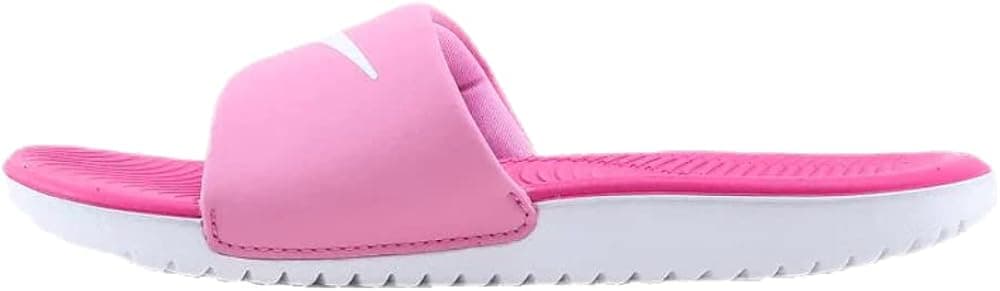 Nike Boy's Kawa Slide (GS/PS) Sandal, Psychic Pink/White-Laser Fuchsia, 12C Regular US Little Kid