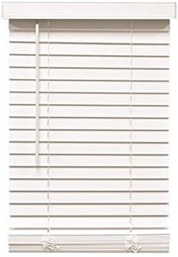 Designer's Touch 3588805 Cut-to-Width White Cordless 2 in. Faux Wood Blind - 47 in. W x 60 in. L
