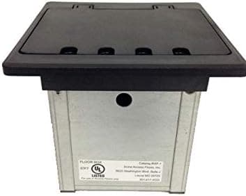 Access Floor Systems Compact Electrical Box with Cover | Easy Install | Heavy Duty | UL Listed | MADE IN USA