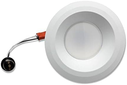 GE Lighting LED13RS6/827E26P RS Series Can 6 inch Round retrofit LED recessed Downlight with E26 Base, 6", White