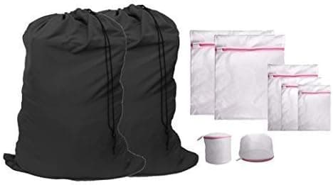 YETHAN Laundry Bags Set of 9 Pcs, 2 Extra Large Laundry Bags Worth $9.99 & 7 Mesh Wash Bags Worth $7.99, for Laundry, Blouse, Bra, Hosiery, Stocking, Underwear, Lingerie