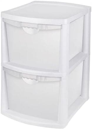 Large 2 Drawer Unit- White Solution for Any Area Around the Home Including Living Rooms, Bedrooms, Offices