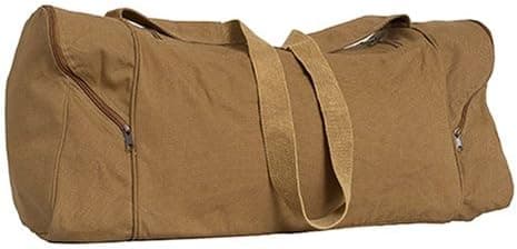 Olive N Figs Canvas Duffle/gym Bag - Brown Color