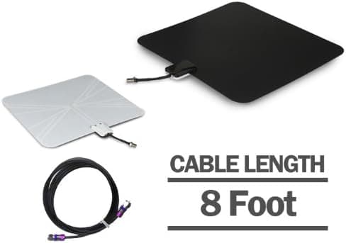 Solid Signal HD-BLADE Indoor Digital Flat Indoor TV Antenna With 8 Ft Razor Mini RG59 Cable HDBLADE HDBLADE100