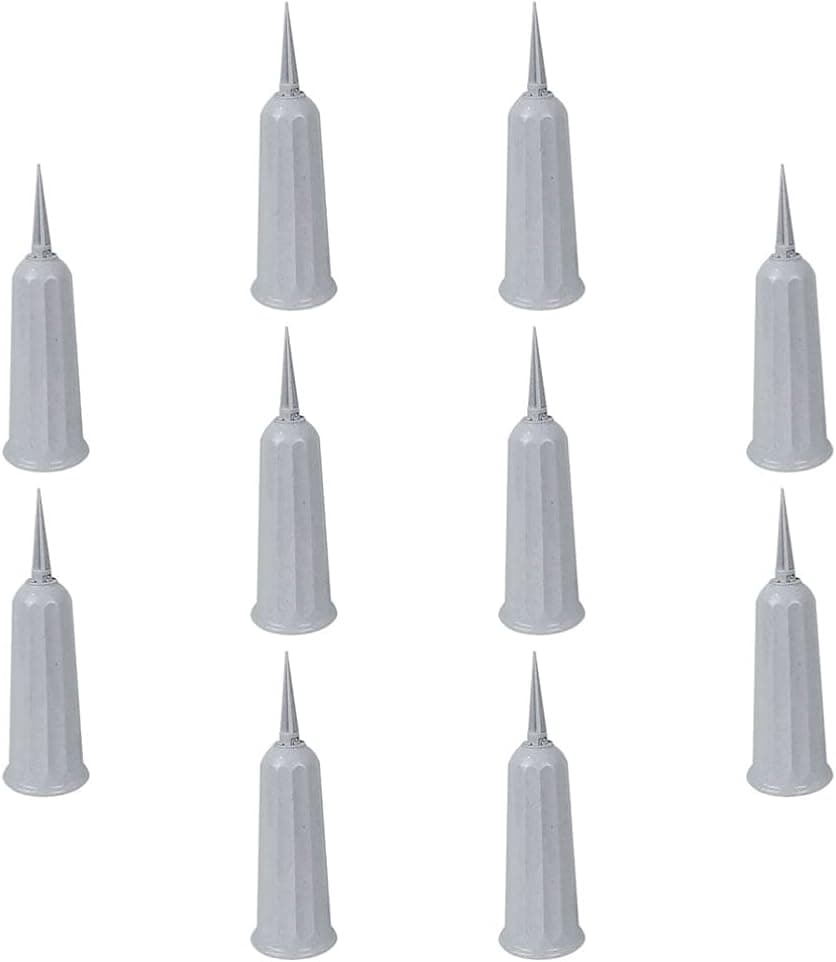 Garneck 10pcs Plastic Cemetery Vases Grave Cone Vases Cemetery Memorial Floral Vases Flower Arrangement Holders Grave Decorations