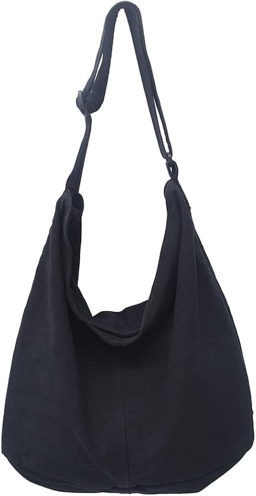 Canvas Messenger Bag Large Hobo Crossbody Bag Canvas Shoulder Tote Bag for Women and Men