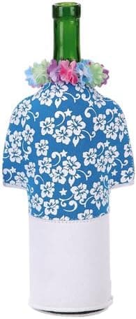 Hawaiian Wakiki Boy Wine Bottle Jacket, Blue