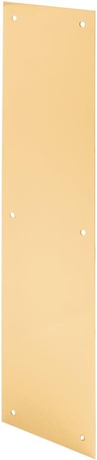 Prime-Line J 4580 Door Push Plate, 4 inch X 16 inch, Polished Brass