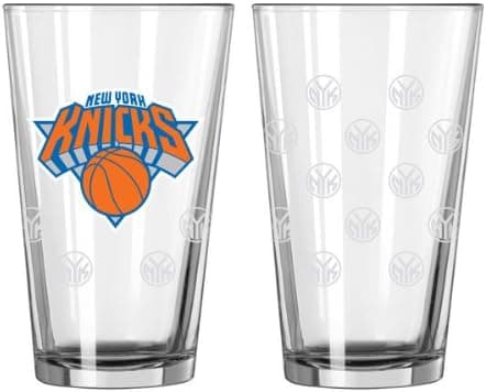 New York Knicks 16 oz. Satin Etch Pint Glass