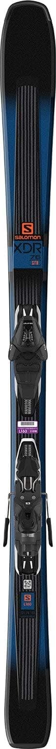 Salomon XDR 76 St Skis w/Lithium 10 Bindings Mens Sz 140cm Black/Blue/Orange