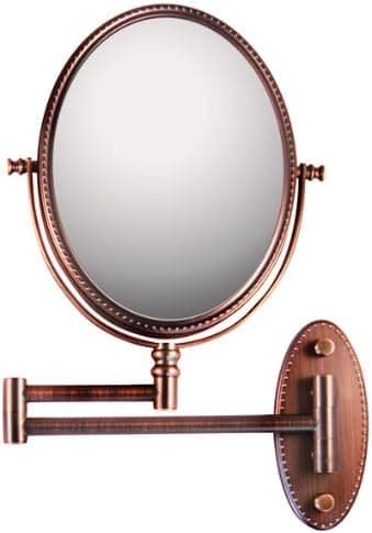 Rucci Bronze Oval Wall-Mounted Mirror, 7X