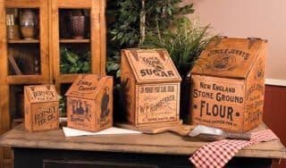 Vintage Adverstising Canister, Set of 4