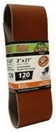 Gator 7010-012 Heavy Duty Resin Bond Power Sanding Belt, 21" X 3", 120 Grit