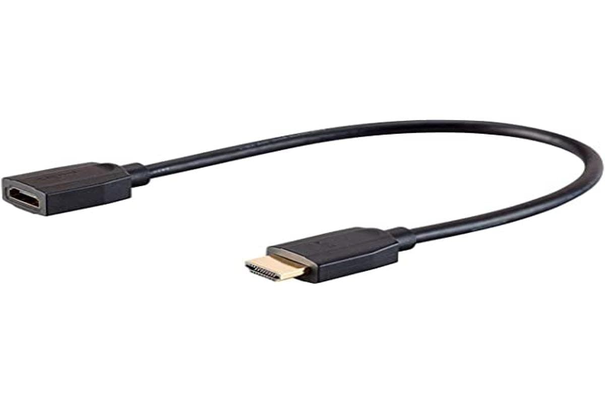 Monoprice - 138642 High Speed HDMI Extension Cable - 1 Feet - Black, 48Gbps, Ultra 8K, Dynamic HDR, eARC - DynamicView Series