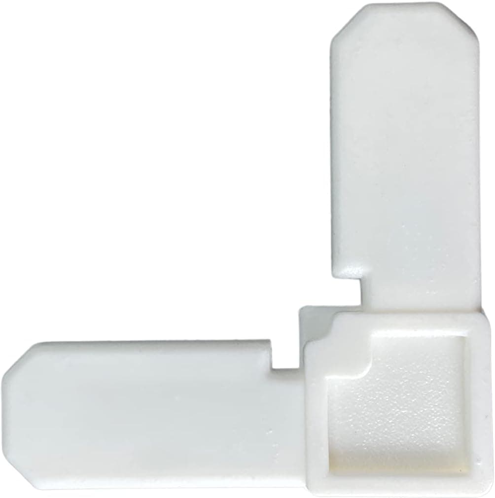 CRL 5/16" White Square Cut Frame Corner - 100 pack