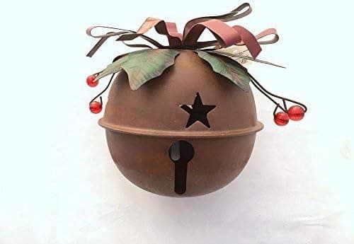Metal Rustic Red Holiday Jingle Bell Christmas Decor Christmas Tree Decor (Small)