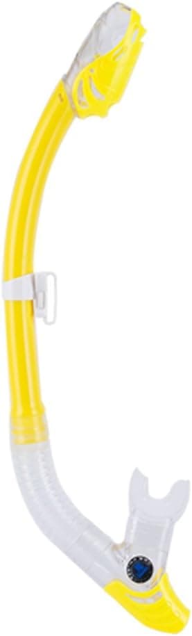 OMID Dry Snorkel, Easy-Breath Free Diving Snorkel with Top Dry Valve for Snorkeling Scuba Diving, Adult Diving Snorkel with One-Way Purge Valve, Food-Grade Silicone Mouthpiece
