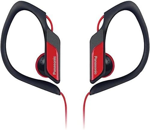 Panasonic Earphone - Stereo - Red - Mini-phone - Wired - 23 Ohm - 10 Hz 25 kHz - Nickel Plated - Over-the-ear, Earbud RP-HS34-R