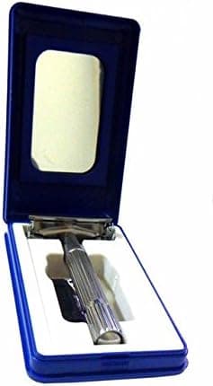 Men's Professional Traditional TTO Double Edge Wet Shaving Safety Razor with Blade & Case