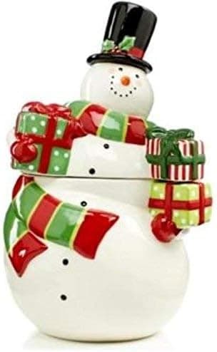 Certified International Christmas Presents Snowman Cookie Jar