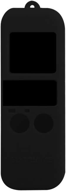 Anbee Soft Silicone Protective Case Cover Sleeve with Neck Strap Compatible with DJI Osmo Pocket Handheld Gimbal Camera (Black)
