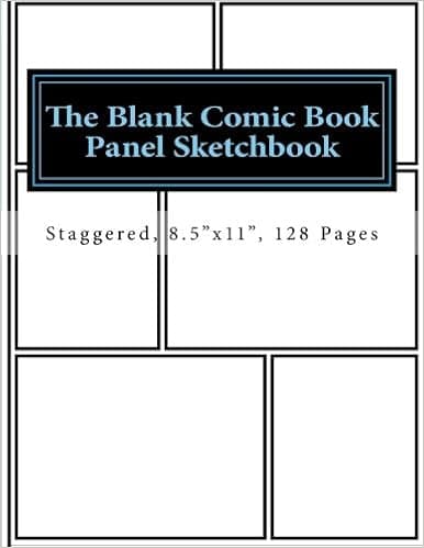 The Blank Comic Book Panel Sketchbook: Staggered, 8.5"x11", 128 Pages