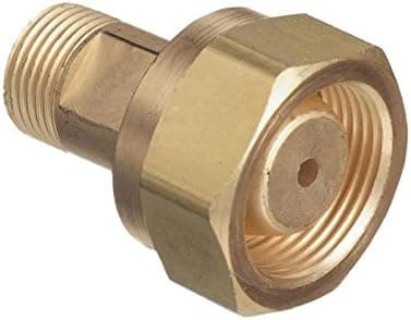 CGA-520 B Tank Acetylene to CGA-200 MC Acetylene Regulator, Adaptor #306