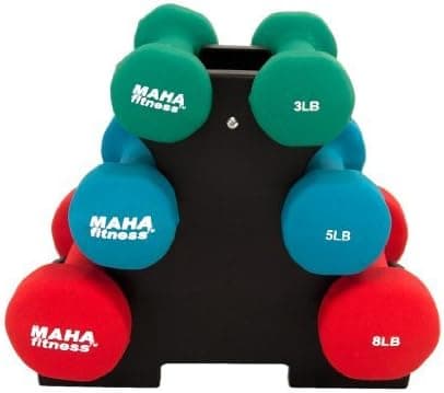 Maha Fitness Dumbbell Set with Stand