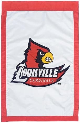 NCAA Louisville Cardinals 28'' x 44'' White Team Logo Applique Flag
