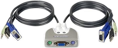 IOGEAR MiniView Micro USB Audio KVM Switch with Cables, GCS712U