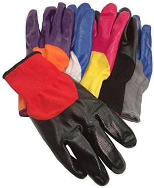 Garden Gloves 6 pack Seamless Knit Nylon Work Assorted Colors