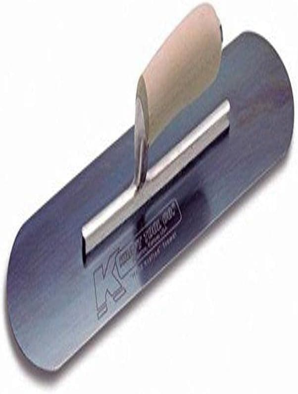 Kraft Tool CF295B Blue Steel Pool Trowel with Camel Back Wood Handle, 20 x 5-Inch
