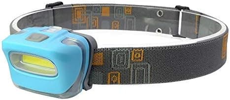 Witmoving LED Headlamp Headlight with 3 Light Modes Adjustable Angle AAA Battery Powered Lightweight Bright Headlamp Flashlight for Running, Reading, Hiking, Caving, Camping (Blue 1pack)