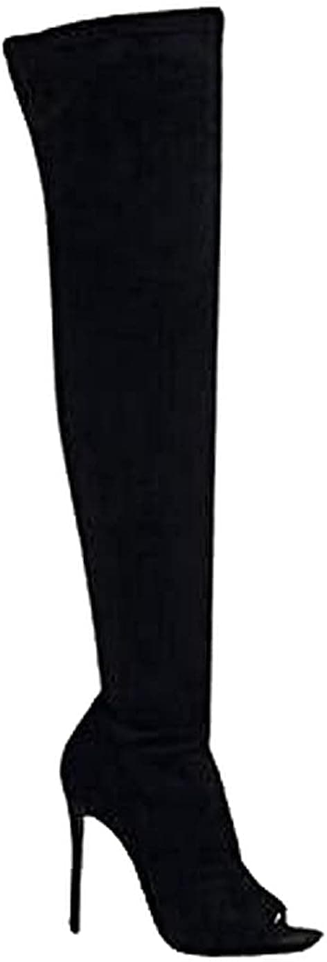 Over The Knee Thigh High Open Peep Toe Boots for Women