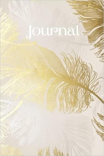 Journal: cute feather bullet journal notebook for women