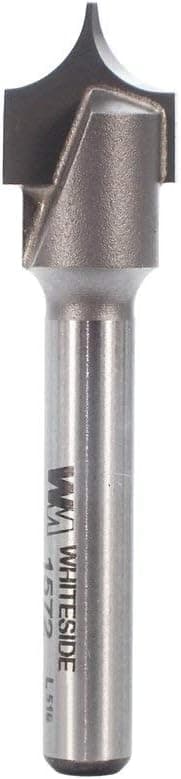 Whiteside Router Bits 1572 Point Cutting Round Over Bit with 1/4-Inch Radius, 1/2-Inch Cutting Diameter and 1/2-Inch Cutting Length